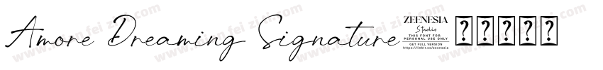 Amore Dreaming Signature字体转换